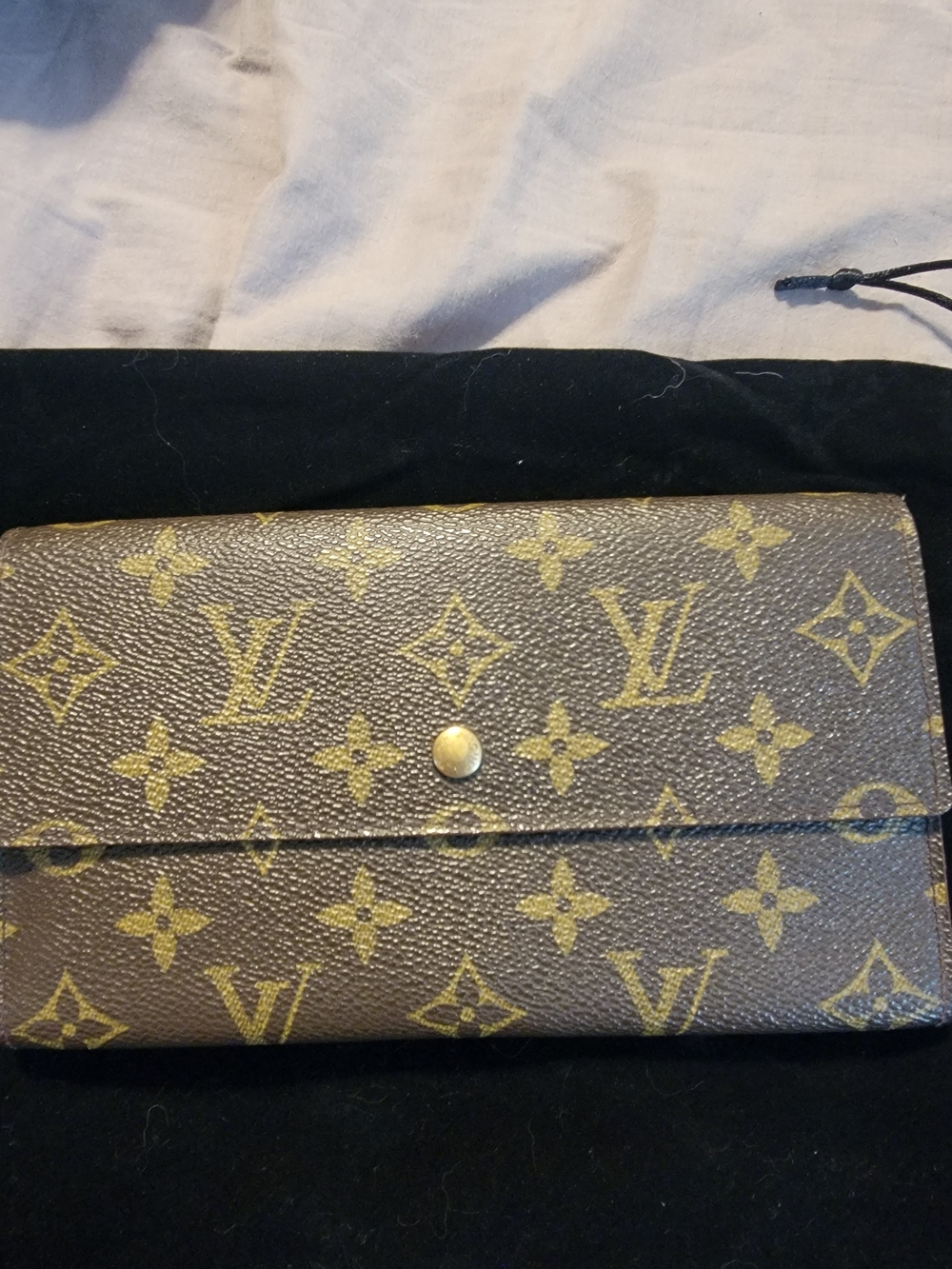 Louis Vuitton Monogram Snap Continental Wallet in Brown and Gold